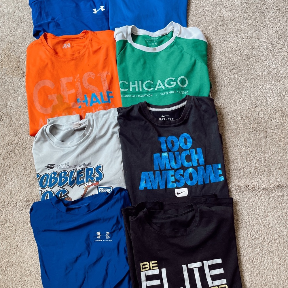 8 dry fit shirts